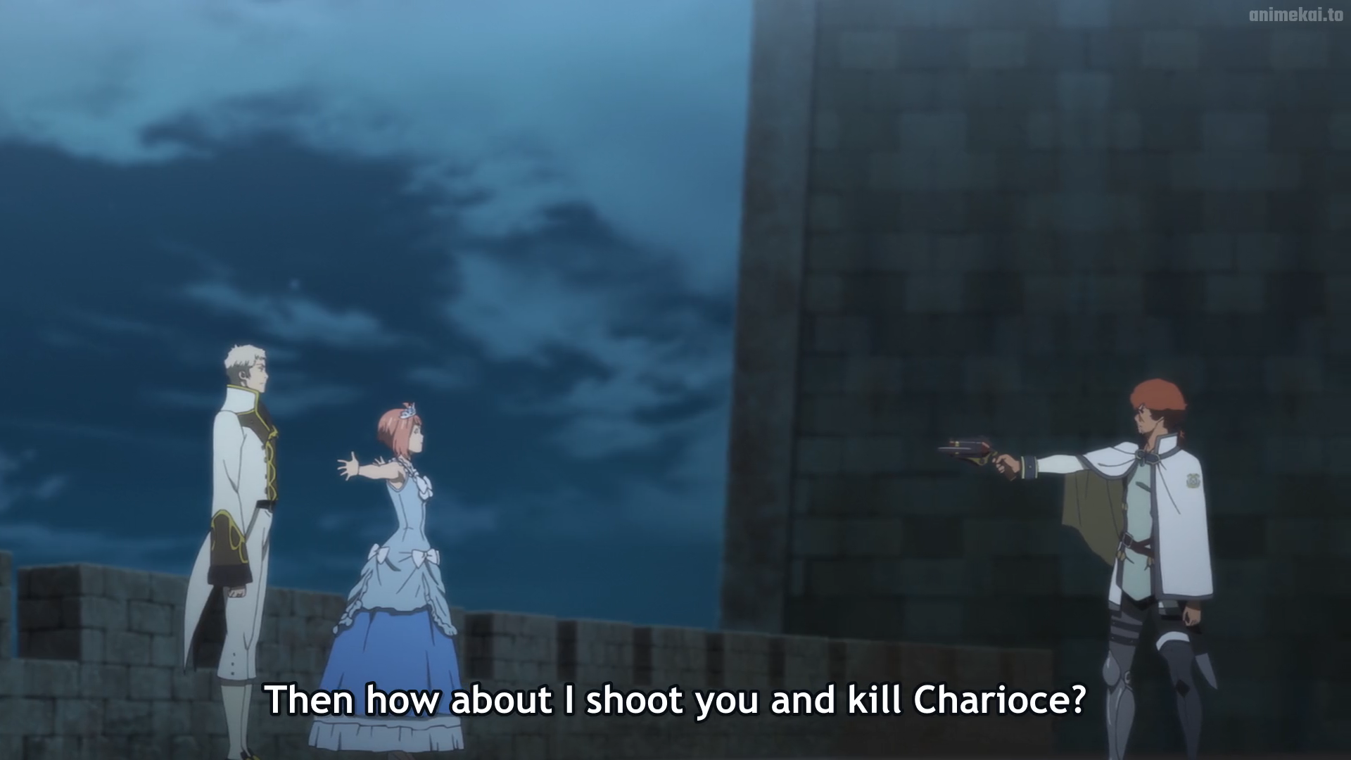 Favaro points crossbow at nina and asshole